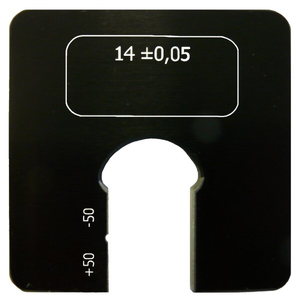 Calibro di limite unilaterale DIN 7162 / 7163 >225-250mm larghezza:8mm