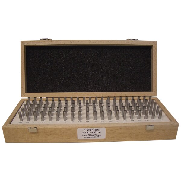 Set di perni di prova DIN 2269 8-9mm graduazione:0,01 101 pezzi